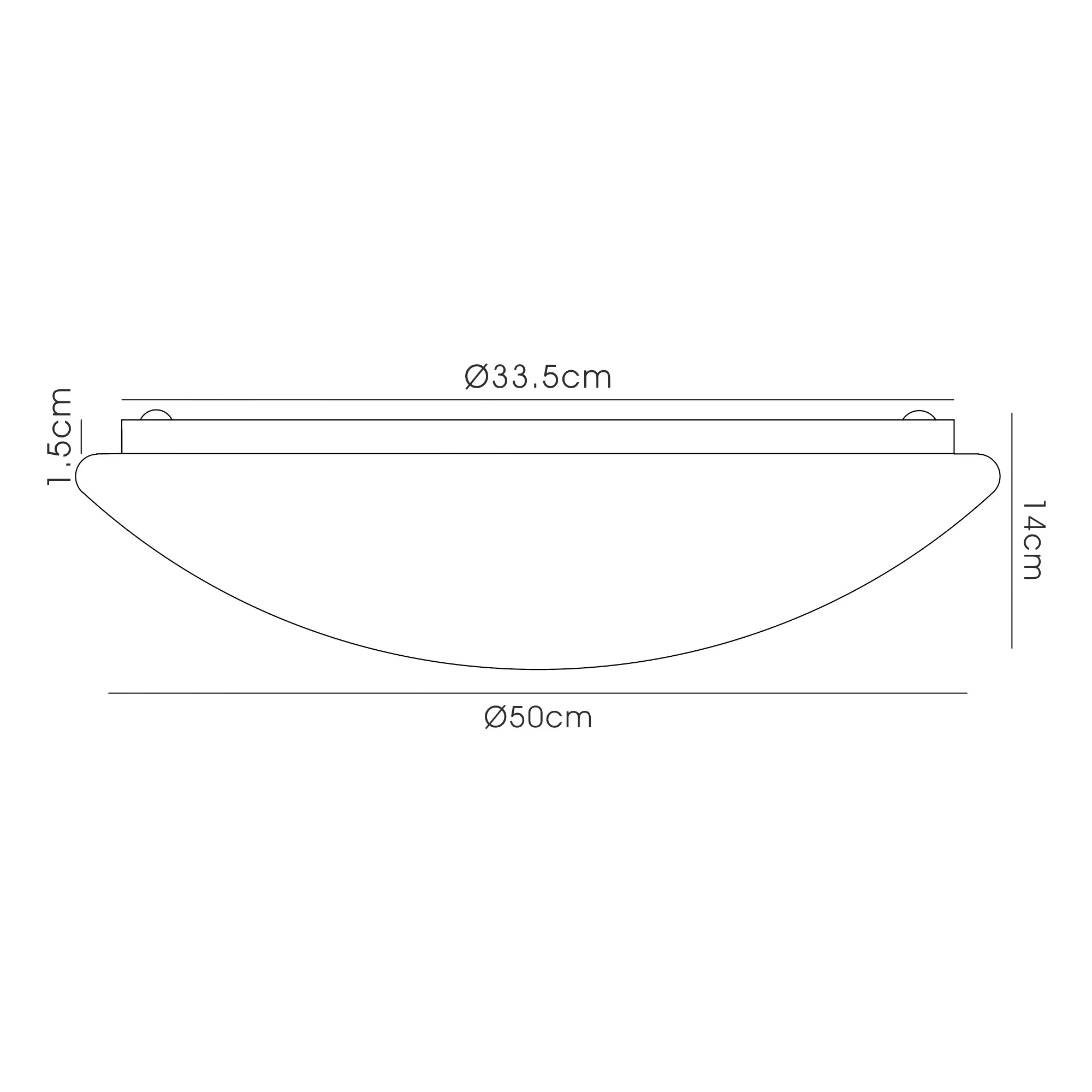 Helios 30W LED Round Flush Ceiling Light White D0074  Deco Helios